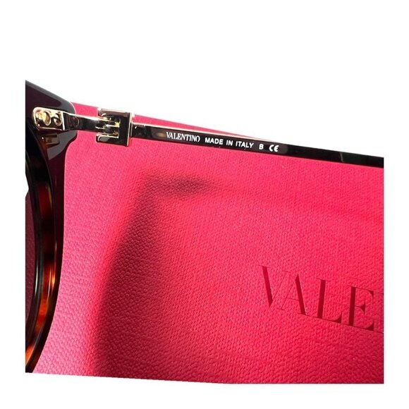 Valentino Womens Havana Brown Retro Cats Eye Gradient Sunglasses with Case New - Picture 6 of 16